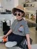 T shirts Children s Clothing Boy s Short Sleeved Summer Medium Children Half Sleeve Cotton Top 230411