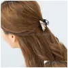 Fermagli per capelli Barrettes Moda Classica Custodia Grano Farfalla Fermagli per capelli Per le donne Arte del tessuto Clip per artiglio di granchio Ragazza Coda di cavallo Tenere Dhgarden Dhhoy