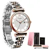 Wristwatches SUNKTA 2023 Selling Wrist Watches For Women Stainless Steel Rose Gold Female Watch Quartz Diamond Waterproof