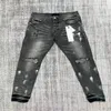 Designer da uomo Jeantrousers Uomo Ricamo Patchwork Strappato per tendenza Pantaloni da motociclista di marca Uomo Skinny17colore29-40