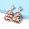 Dangle Earrings Metal Retro Blue High Quality Dripping Oil Drop Party Jewelry For Women Xmas Gift