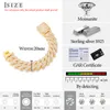 Chaîne 23mm Cubain Hommes Bracelet Avec Certificat VVS1 D Couleur Fine Jewelry S925 Argent Pour Hip Hop 230411