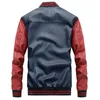 Heren Jassen Jas Mannen Borduren Baseball Pu Lederen Jassen Slim Fit College Luxe Fleece Pilot casaco masculino 231110