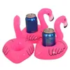 Mini Flamingo Pool Float Drink Holder Can Inflatable Floating Swimming Pool Bathing Beach Party Kid Toys I0411