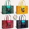 yellow tote bag leer