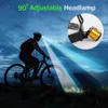 Head Lamps CycleZone Portable LED Headlamp Waterproof Cob Lantern Head Lamp USB Laddningsbar för nattfiske Vandring Bright Work Light P230411