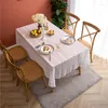 Tala de mesa 1pc French Romantic Romantic Pastoral Lace Tonela Tonela Cotton Hollow Home Decor Decor para Runner de Jantar de Casamento