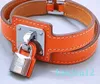 Bracelets high quality brand jewerlry real leather bracelet for women lock pendant double tour leather