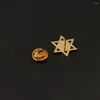 Broches David Star broche hexagramme en acier inoxydable hommes broche fermoir pince judaïsme bijoux rétro amulette cadeau mariage revers