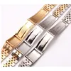 Correas de reloj 13mm 19mm 20mm 21mm 316L Acero sólido Cruved End Tornillo Enlaces Reemplazo Reloj de pulsera Pulsera para Rolex President 230411