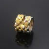 Anéis de banda 8mm de espessura Chunky Chain Cuban Curb Link Cores de ouro de aço inoxidável elegante para mulheres meninas jóias 231110