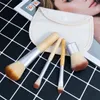 Naturligt bambuhandtag Makeup Brush Set Portable Liten Makeup Brush Professional Brush Beauty Tool Man-Made Fiber Borstle Free Frakt