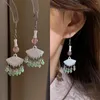 Pendientes colgantes 1 par estilo chino joyas largas joyas Hanfu cheongsam joyas antiguas ganchos de orejas para mujeres regalo de niña