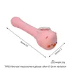 Fumando tubos de porco urso sapo formato de animal yhswe tubo de silicone bubbler com tigela de vidro tabaco de cachimbo de água