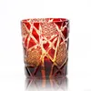 Japanse Koninklijke Speciale Retro Edo Kiriko Wijn Tumbler Handgekapte Knipperende Bliksem Ontwerp Amber Whisky Glas High End Geschenkdoos