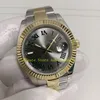 35 estilo foto real automática com relógios de caixa 126333 masculino 41mm ouro amarelo 18K mostrador romano pulseira de aço de dois tons 126331 fecho dobrável 126334 relógios de pulso relógio masculino