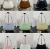 9A quality Cleo Underarm bags luxurys designer leather women's Crossbody purses Totes Nylon Shoulder Bags Hobo Handbags Clutch wallets Three uses in one bag YT5512