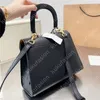 6 Farben Damen Designer Totes Leder Sammy Handtaschen Klassische Buchstaben Silber Gold Schnalle Mode Griff Umhängetaschen Luxus Handtasche