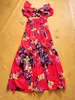 Zweiteiliges Kleid Sommer 2-teiliger Blumen-enganliegender Anzug sexy Schnitt Topmaxi-Kleid lang plissierter eng anliegender Anzug Böhmen-Kleidungs-Damen-Set 230410