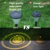 Zonne -verlichting Outdoor Waterdicht Tuinlandschap Landschap Lamp Lichten Tuinverlichting Camping Lawn Lights Warm Witte kleur Veranderend Ronde Soul Ring Uniek Spot Licht