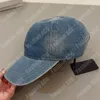 2023 Luxurys Mens Ball Caps Yıkanmış Denim Kadın Beyzbol Kapağı Casquette Şapkaları Erkekler İçin Tasarımcı Gömülü Şapkalar Gorras Cappello Moda Kapakları