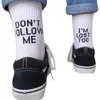 Chaussettes bonneterie livraison directe hommes drôle Harajuku humour mot imprimé créatif Hip Hop rue Skateboard unisexe équipage heureux 231110