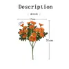 Decorative Flowers Red Pink Yellow Artificial Silk Flower Bouquet Simulation Daisy Plant For Home Living Room Decoration Wedding Fake