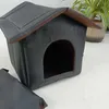 Cat Beds Furniture Foldable Cat House Outdoor Waterproof Pet House For Small Dogs Kitten Puppy Cave Nest With Pets Pad Dog Cat Bed Tent Supplies W0411
