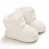 Bottes blanches pour hommes et femmes, bottes pré-étagées à semelles souples et chaudes de 0 à 18 mois