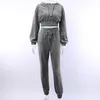 Women s Two Piece Pants Pant Suit Autumn Winter Long Sleeve Hooded Sweatshirts Trousers Tracksuit Y2k 2 Set s Outfits Matching 231110