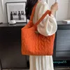 이브닝 가방 퀼트 나일론 플러스 여성을위한 면적 큰 어깨 큰 핸드백 2023 패션 디자이너 여성 여행 쇼핑 가방 캐주얼 토트