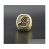 6 pezzi Lk Basket Bryant Team Champions Championship Ring Set con scatola di legno Trofeo Souvenir Uomo Donna Ragazzo Fan Brithday Regalo 2023 Ciao Dhsfg