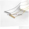 Collares pendientes Cupido Amor Flecha Tiny Tal Bar Diseñador Collar Joyería de lujo Mujeres Hip Hop Collares Gota Entrega Joya Dhgarden Dhziy