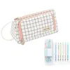 Storage Bags Pencil Case Canvas Pouch Marker Pen Stati 1ry Bag Holder For Middle High School OFFICES College Student Girl Women