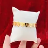 Bangle Dubai Bride Wedding Flower Jewellery Lady Copper Gold Plated Bracelets For Woman Accessories Festival Gift Party