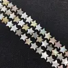 Pärlor 1 Strand Natural Sea Shell Star Shape Perforated Black Beaded Jewelry Making Armband Halsband Tillbehör 6/8/10/12mm