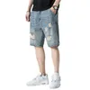 Jeans pour hommes Mode pour hommes Hommes Ripped Short Marque Vêtements Bermuda Été Coton Shorts Respirant Denim Mâle Taille 28-42