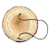 Party Hats 10Pcs Natural Straw Mexican Hat Mini Sombrero Baby Shower Birthday Decoration Tabletop Supplies 230411