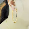 Hoop Huggie Somila Fashion S925 Boucles d'oreilles 3-7CM Diamètre Big Hoop Boucles d'oreilles pour les femmes Platine Plaqué Boucles d'oreilles 230410