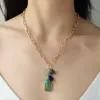 Printemps et été nouveau style tempérament léger luxe coloré pendentif collier femmes transfrontalières colliers de mode en Europe et en amérique