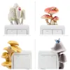 Switch Stickers 3D Harts Flower Statue Decoration for Home Office Shop Hushållens vägguttag Paneldekor Täck Autokollant Mural 230410