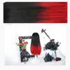 Party Supplies Y2k Gradient Black Red Wig Harajuku Long Straight Bangs Lolita Headwear Chic Girls Women Halloween Cosplay Gothic Witch