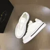 Mode Chaussures Habillées Hommes Polarius Running Sneakers Italie Parfait Croissant Bas Épais Bande Élastique Noir Blanc Cuir De Veau Bas Top Design Casual Baskets Boîte EU 38-45