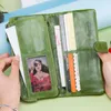 Wallets Contact s Genuine Leather Wallet Fashion Coin Purse For Ladie Long Clutch With Cell Phone Bags Card Holder 230411