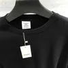 T-shirt da uomo T-shirt a maniche lunghe con carattere gotico oversize Uomo Donna 1 1 Top in cotone ricamato T-shirt VTM grigio nero T230412