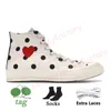 Comme des garcons designer Canvas shoes Mens Womens 1970s Casual Chuck Taylors High Low all star CDG PLAY Black White Pink Grey Red sports sneakers Tennis Trainers