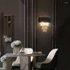 Wandlampen Lantaarn SCONCES Antieke badkamerverlichting houten poelie zwaaitarm licht schattige lamp kristallen sconce