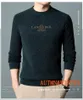 Maglioni da uomo High End Autunno Jacquard Maglione in ciniglia 2023 Moda Slim Fit Manica lunga Ricamo Casual Top T-shirt