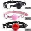 Giocattoli per adulti Coppie Bocca aperta solida Palla Soft Silicone Gag Flail Giochi Bondage Fetish Cinturino in pelle Giocattolo del sesso per le donne Erotic 230411