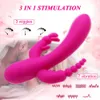 Volwassen producten volwassen speelgoed dildo konijn vibrator 3 in 1 siliconen g spot anale clitoris stimulator vagina masturbator sex speelgoed voor vrouwelijke producten 230316